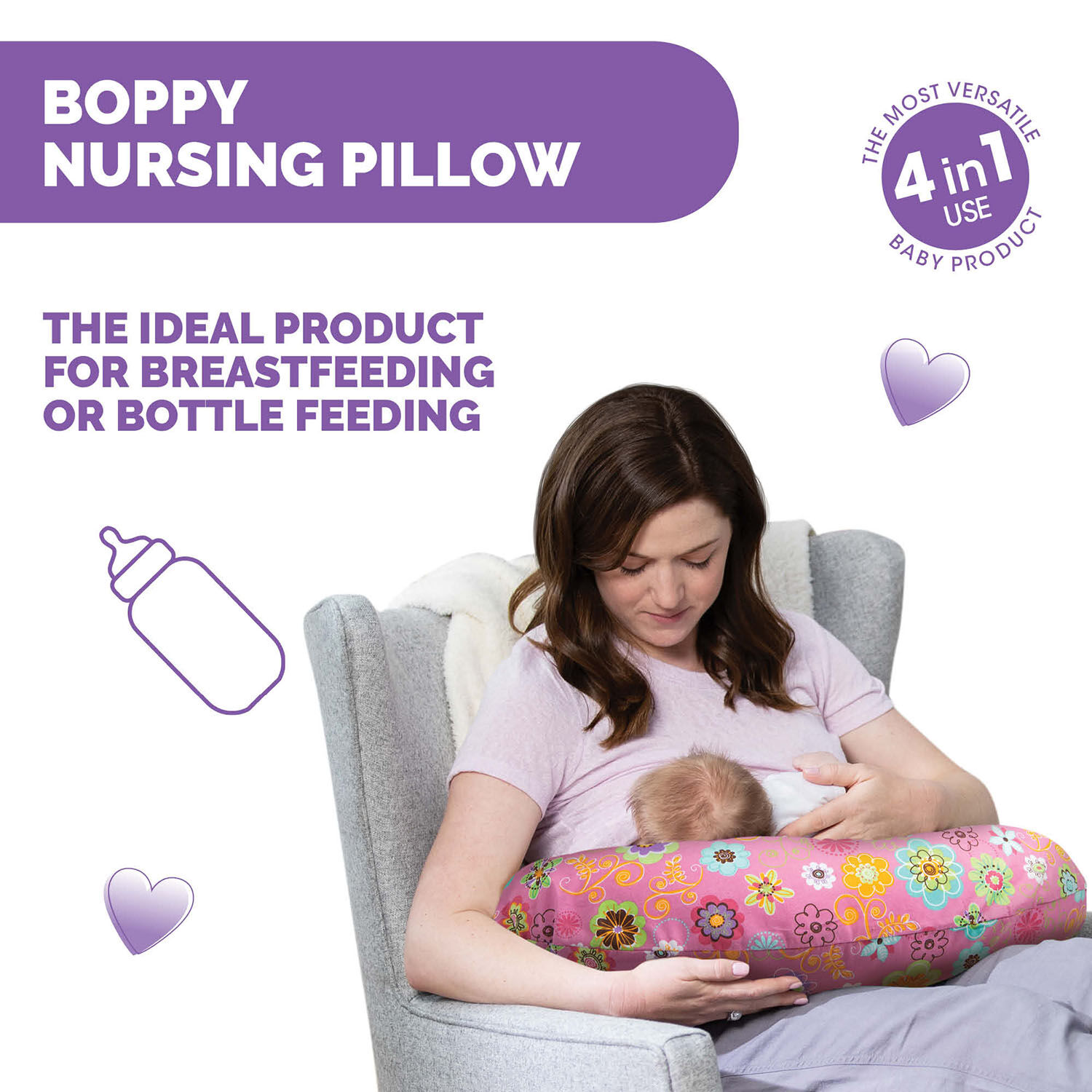Boppy Pillow Cover Wild Flowers Online For Newborns Infant Chicco India